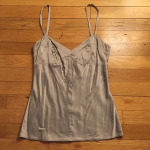 Silver satiny camisole